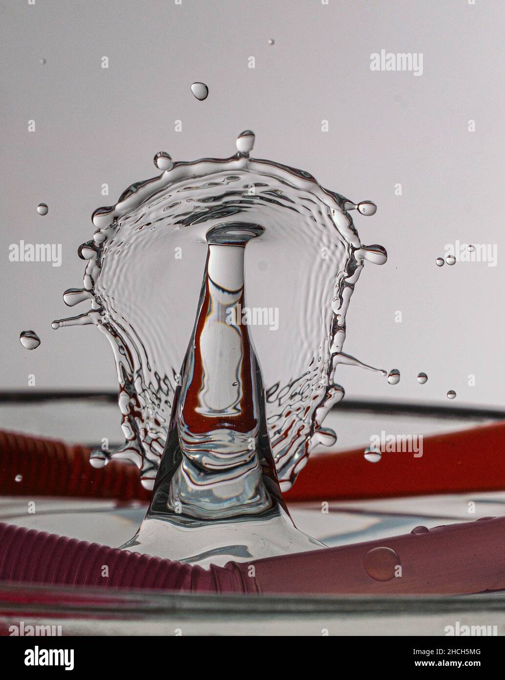 Heller Hintergrund, Drop-Fotografie, Drop-Bilder, Stillleben, Baden-Württemberg, Deutschland Stockfoto