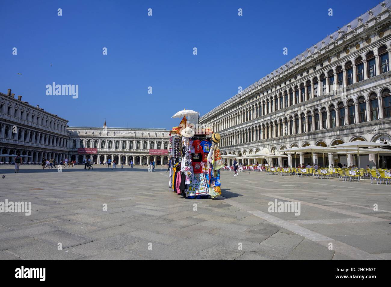 Markusplatz ohne Touristenmassen, San Marco, Venedig, Provinz Venedig, Italien Stockfoto