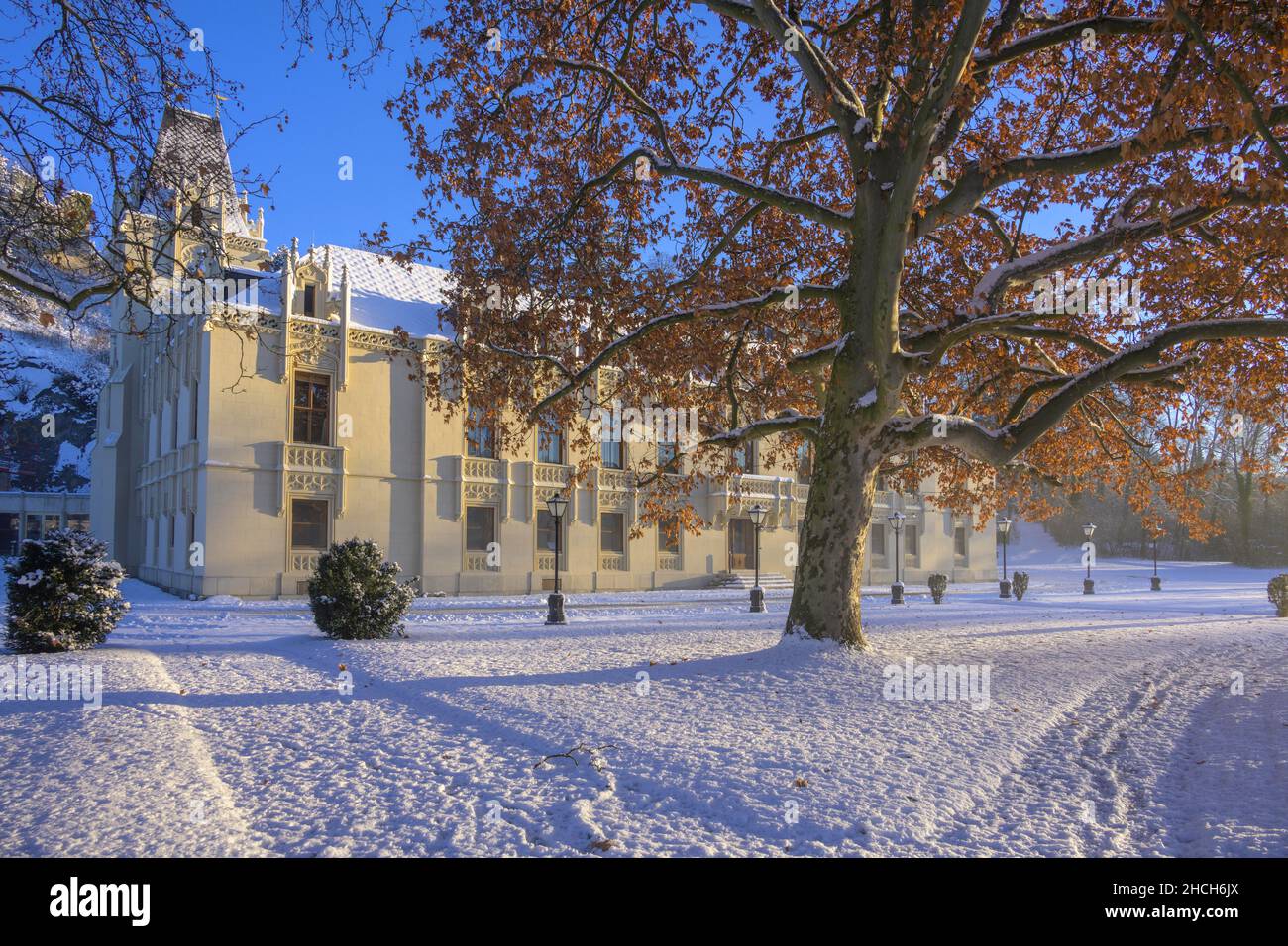 Winterschloss, Hernstein, Niederösterreich, Österreich Stockfoto