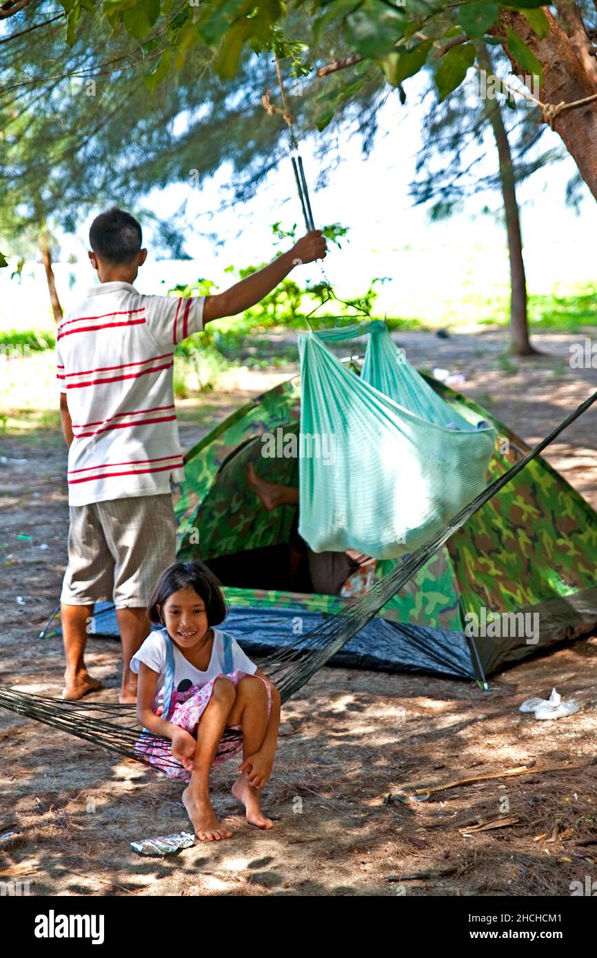 Picknick am Ao Nang Beach, Krabi Ao Nang Beach, Krabi, Krabi, Thailand Stockfoto