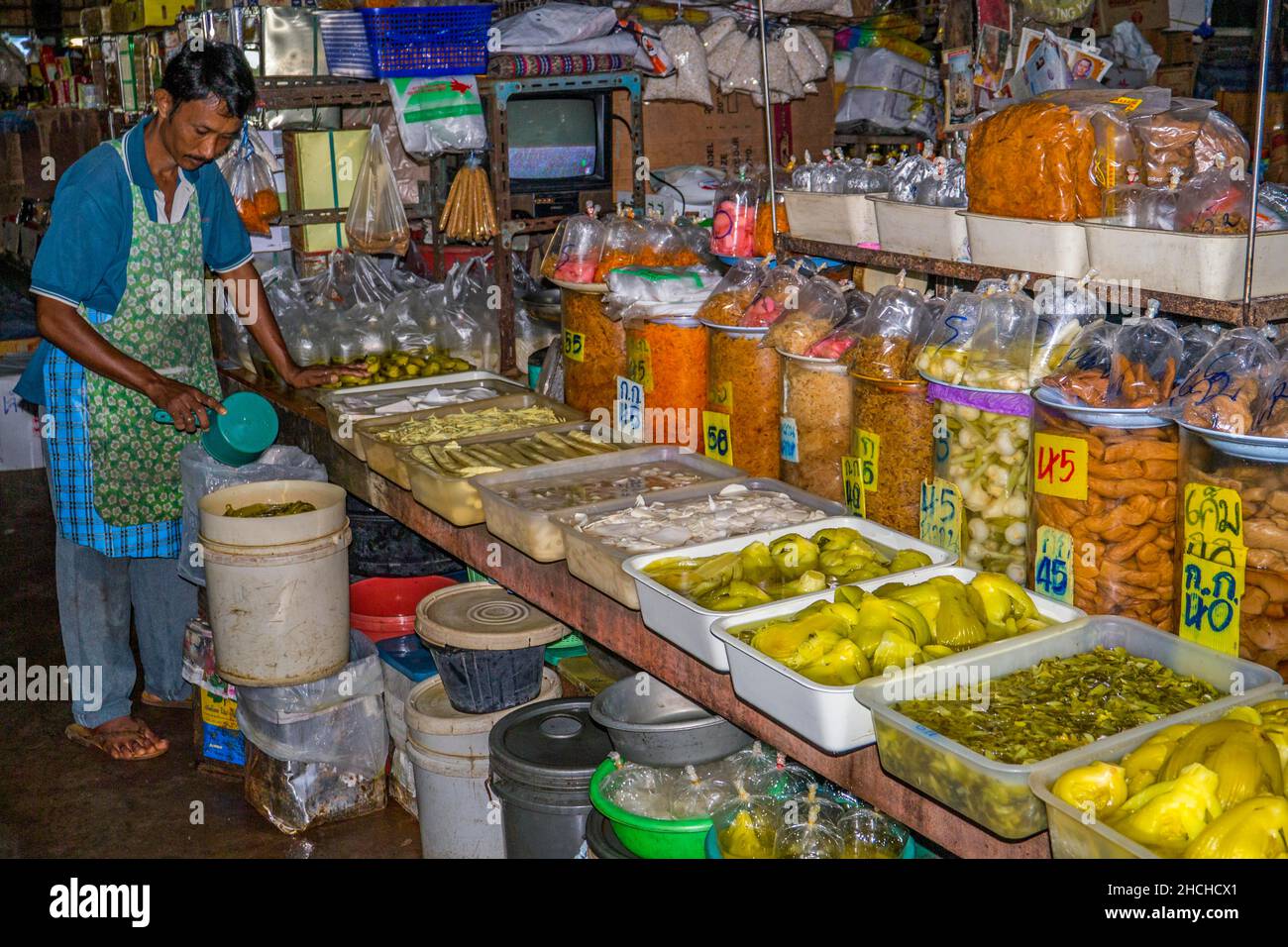 Takua Pa Markt in Takua Pa, Takua Pa, Phang Nga, Thailand Stockfoto