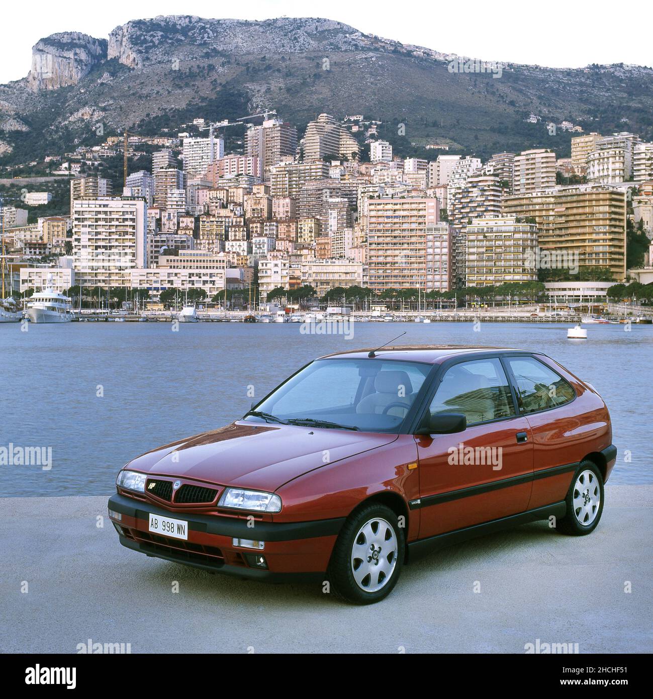 1996 Lancia Delta HF HPE in Südfrankreich und Monte Carlo Stockfoto