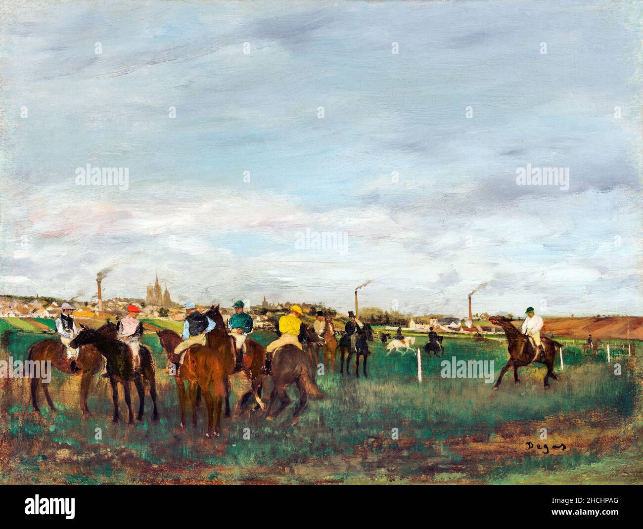 The Races (ca. 1871-1872) Gemälde in hoher Auflösung von Edgar Degas. Stockfoto