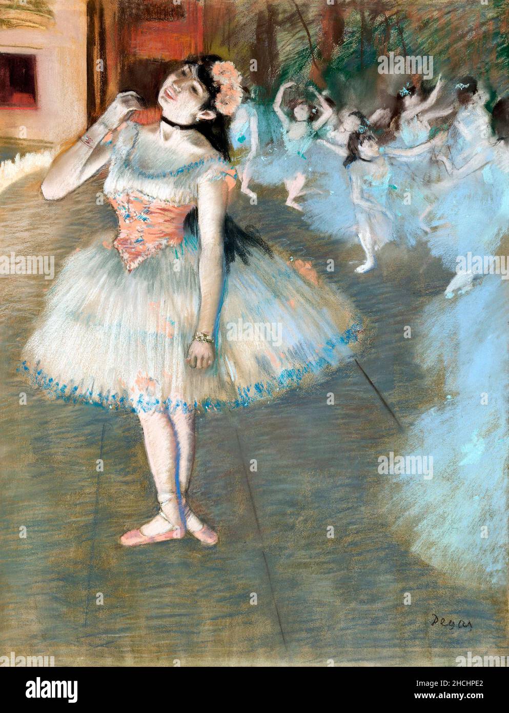 The Star (ca. 1879-1881) Gemälde in hoher Auflösung von Edgar Degas. Stockfoto