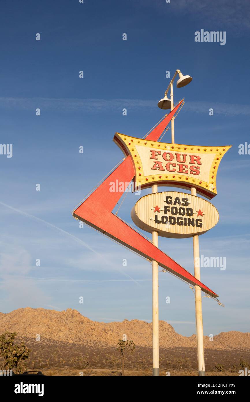 Vier Asse melden sich in Palmdale, CA an Stockfoto