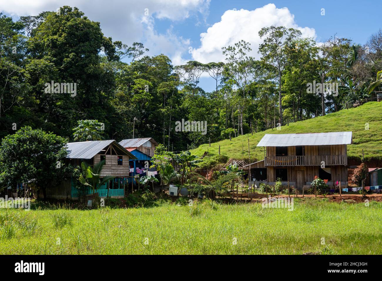 Ein Bauernhaus im ländlichen Costa Rica, Mittelamerika. Stockfoto