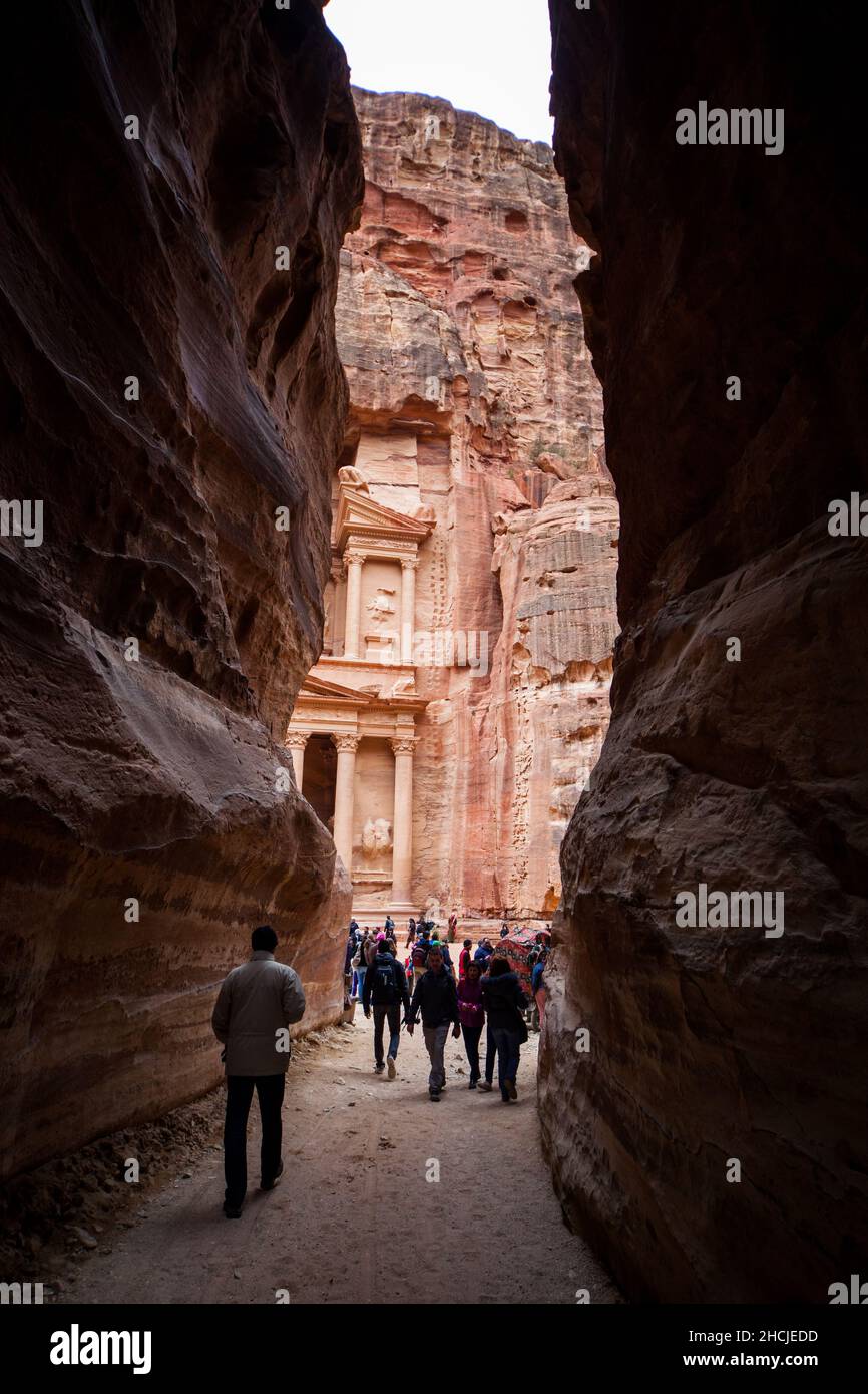 Petra, eine wunderbare archäologische Stätte im Süden Jordaniens Stockfoto