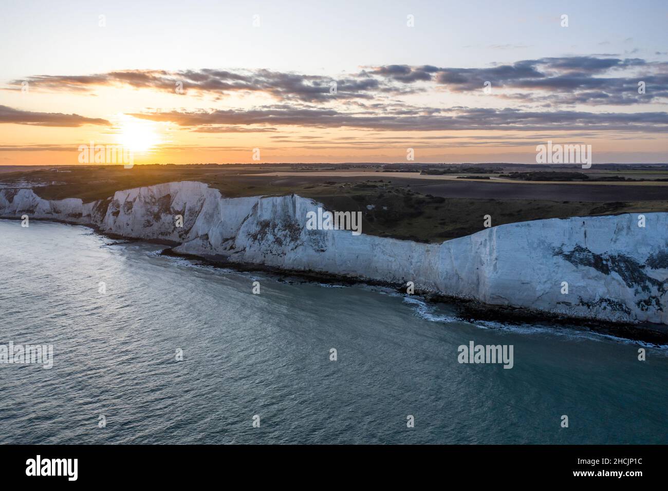 Die Weißen Klippen von Dover an der Südküste Englands Stockfoto