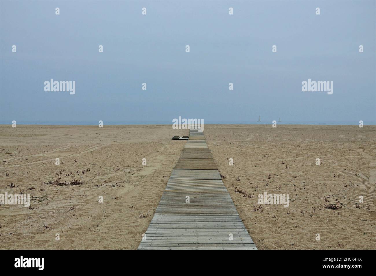 El Cavaió Strand in Arenys de Mar der Maresme Region Provinz Barcelona, Katalonien, Spanien Stockfoto