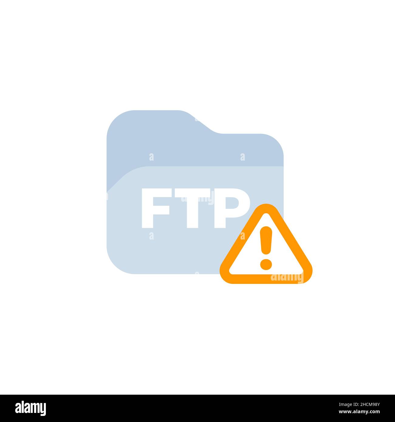 ftp-Warnung, Fehlervektorsymbol Stock Vektor