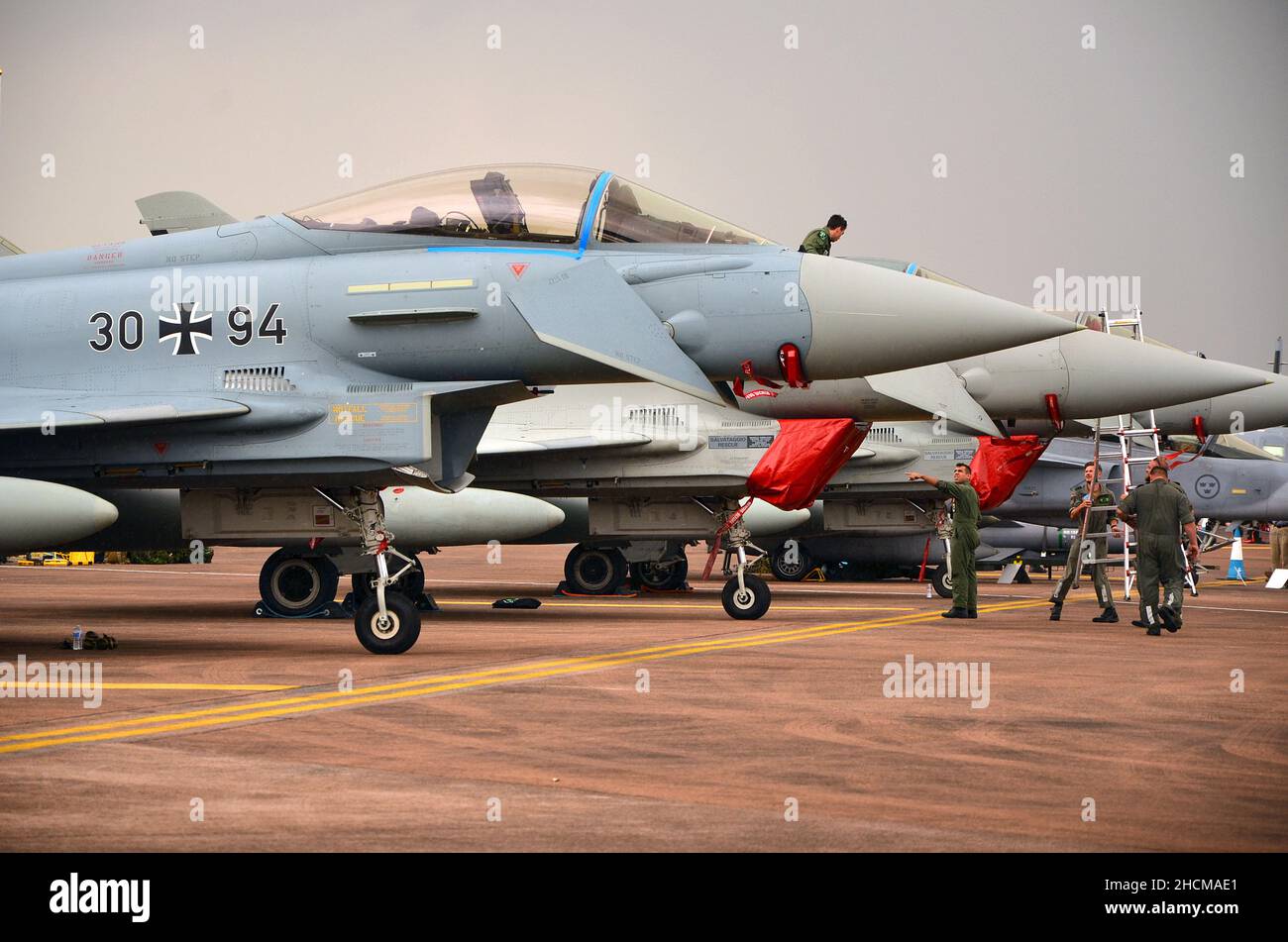 NATO-Militärjäger-Jet, QRA wird gestartet, um nicht identifizierte Flugzeuge oder Bedrohung des NATO-Luftraums abzufangen, Quick Reaction Alert (QRA) Stockfoto