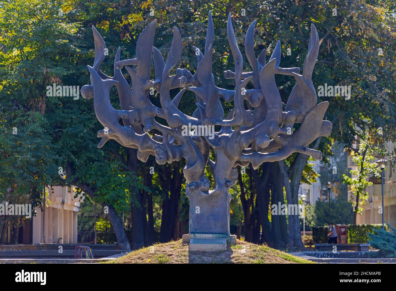 Belgrad, Serbien 05. Oktober 2021 Menorah in Flames Denkmal für