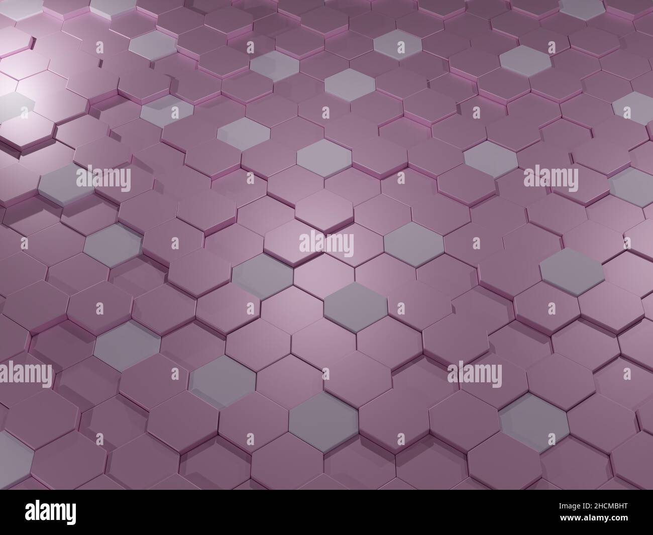 Violetter Hexagon-Hintergrund mit hoher Auflösung Stockfoto