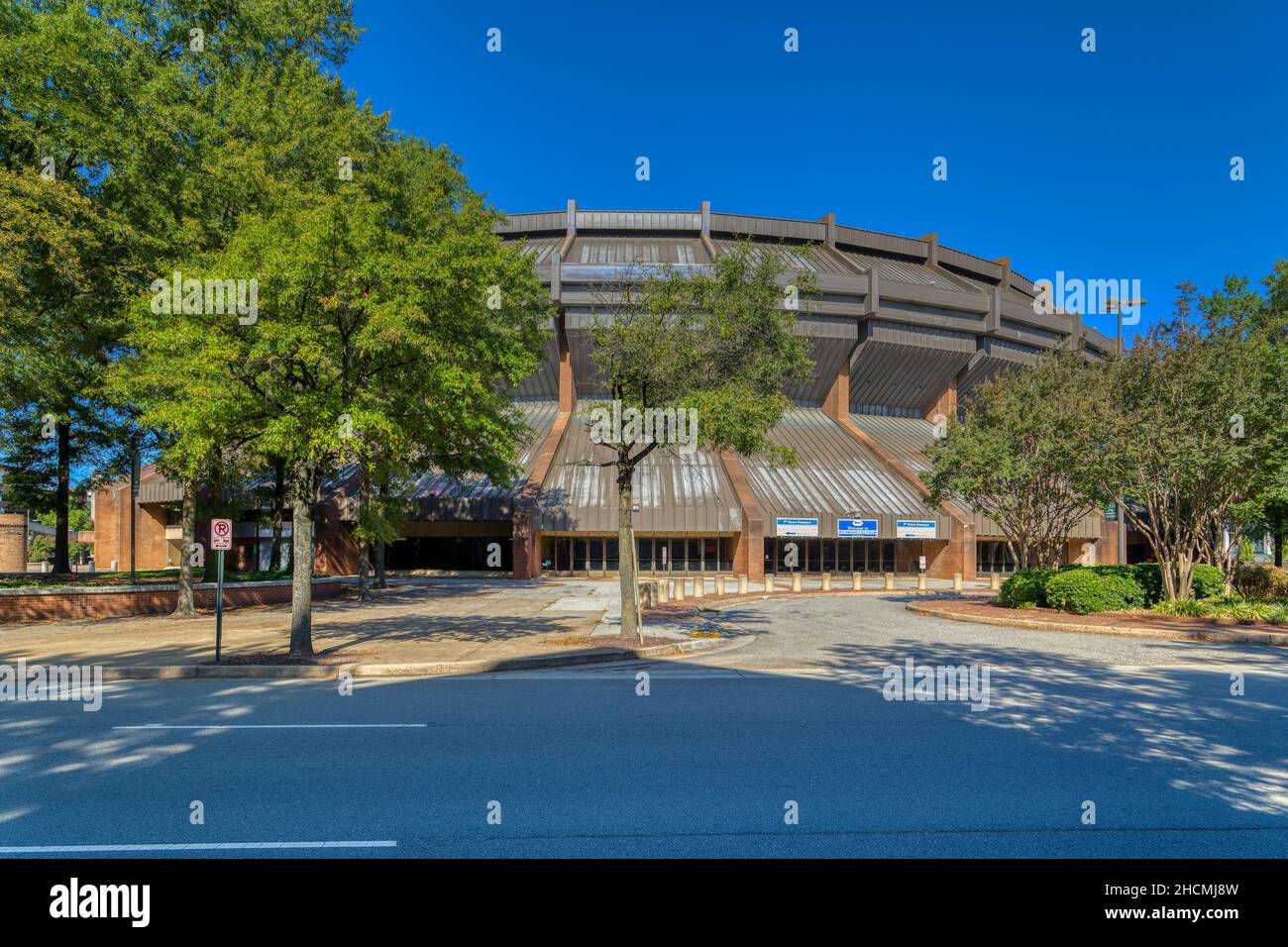 Das jetzt geschlossene Richmond Coliseum war einst die größte Sportarena von Virginia. Stockfoto