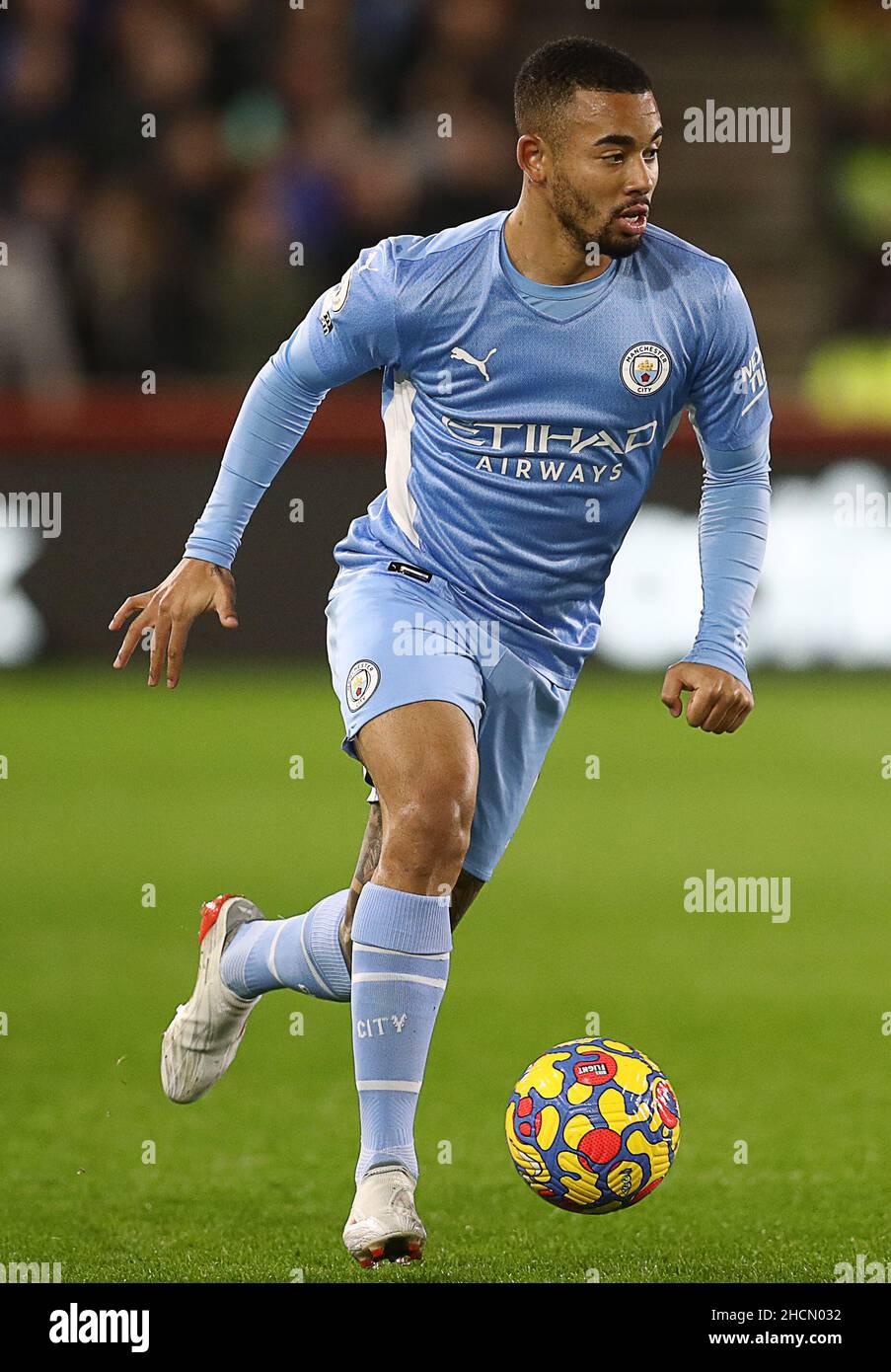 London, England, 29th. Dezember 2021. Gabriel Jesus von Manchester City während des Spiels der Premier League im Brentford Community Stadium, London. Bildnachweis sollte lauten: Paul Terry / Sportimage Stockfoto