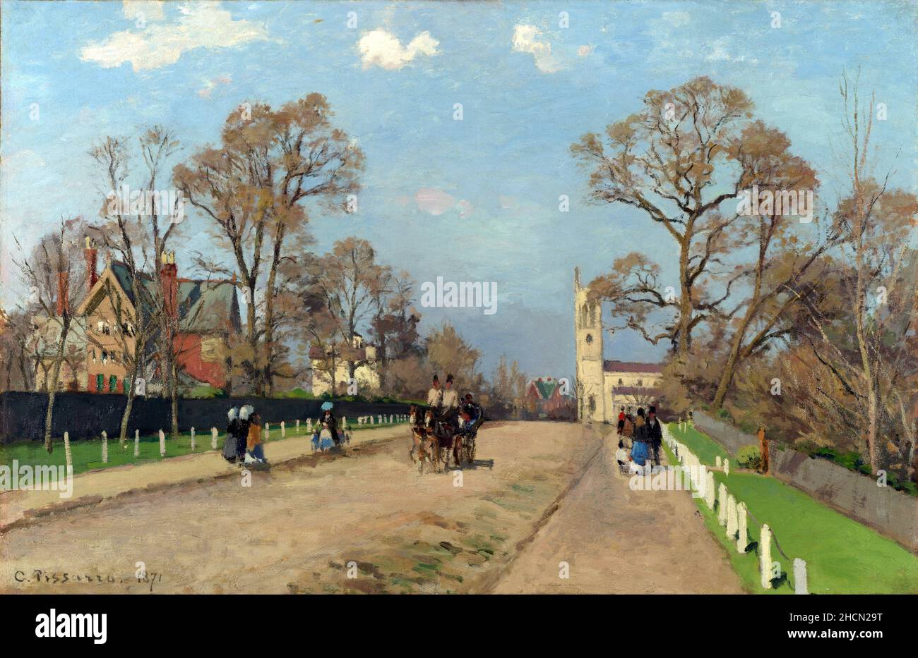 The Avenue at Sydenham von dem französischen Impressionisten/Post-Impressionisten Camille Pisarro Stockfoto