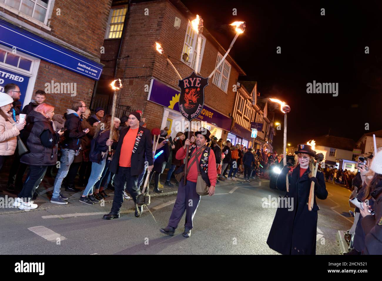 Rye Bonfire Night Parade 2021. November Stockfoto