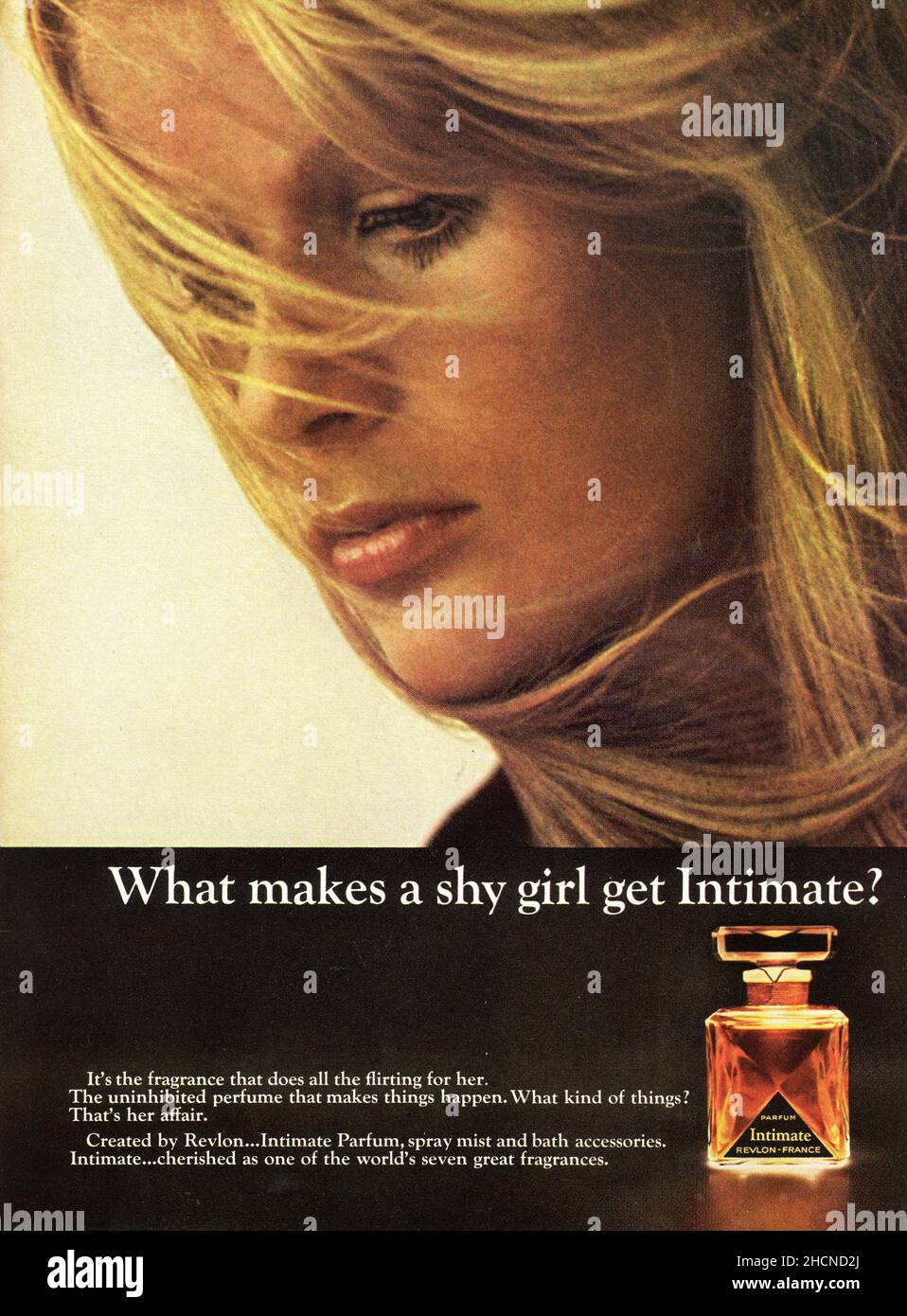 Vintage „Playboy“-Magazin, Werbespot aus der Dezember-Ausgabe 1965, USA Stockfoto