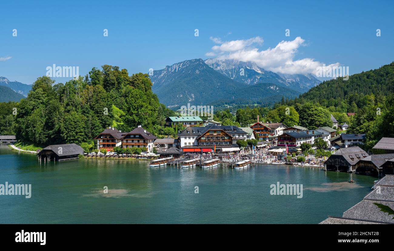 Schönau am Königsee im Sommer, Bayern, Deutschland Stockfoto