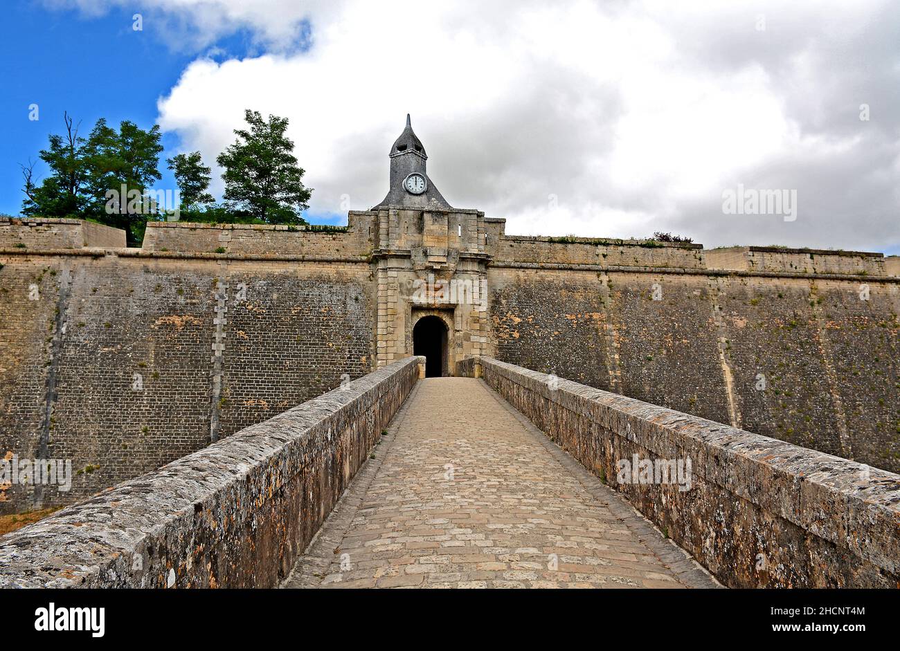 Eintritt der Citadelle, Blaye, Gironde, Nouvelle Aquitaine, Frankreich Stockfoto