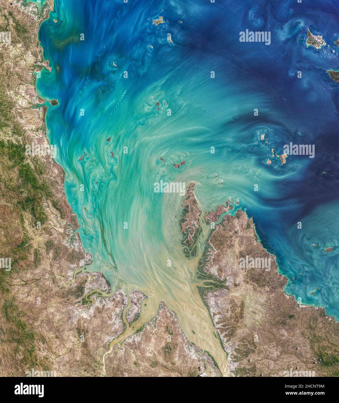 Broad Sound nahe dem südlichen Ende des Great Barrier Reef, Australien Stockfoto