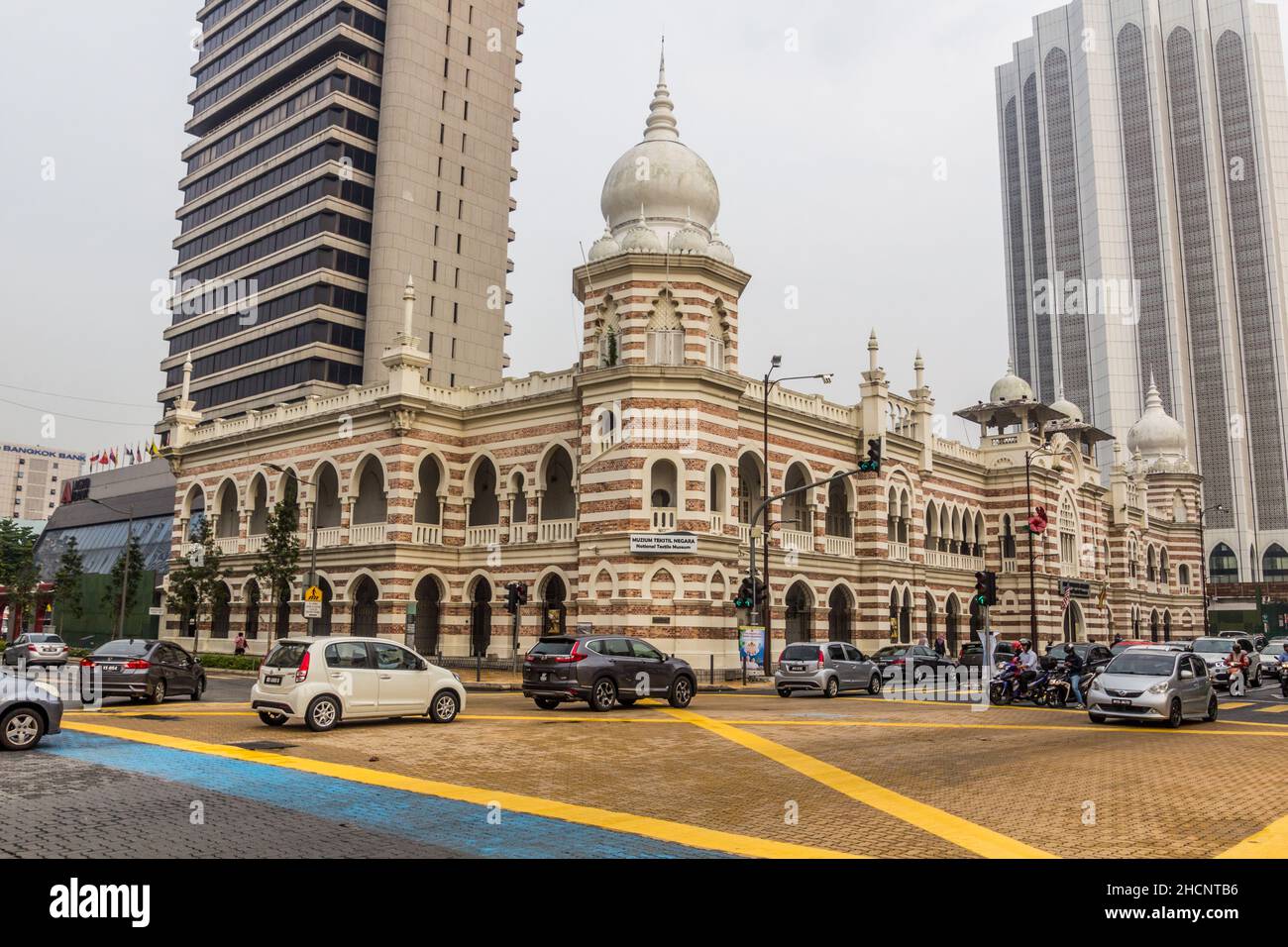 KUALA LUMPUR, MALAYSIA - 29. MÄRZ 2018: Nationales Textilmuseum am Merdeka Square, Kuala Lumpur Stockfoto