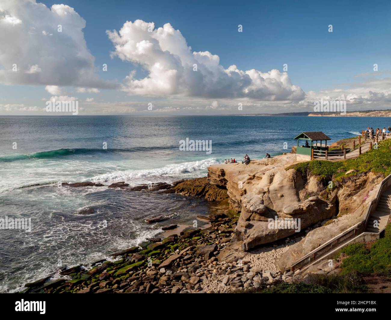 USA, Kalifornien, La Jolla, Coastal La Jolla am Shell Beach Stockfoto