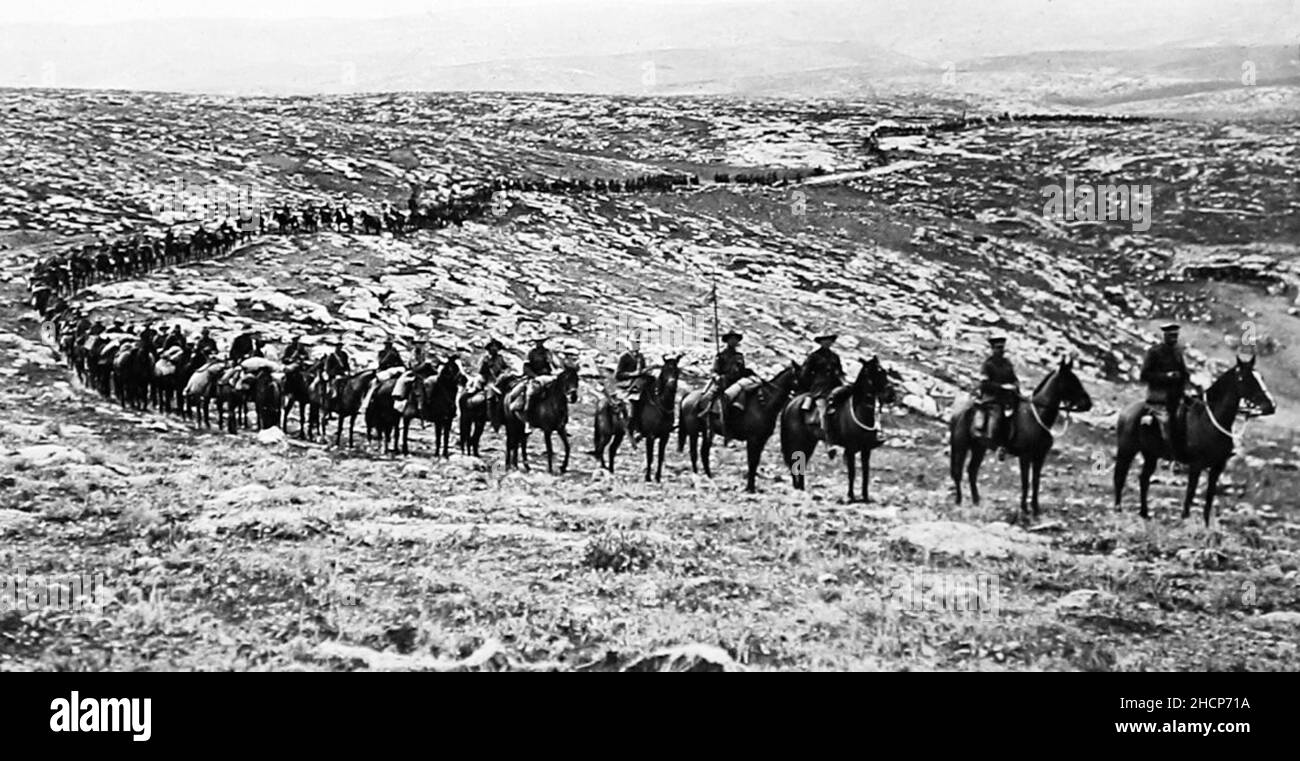 Australian Light Horse Regiment während des Ersten Weltkriegs Stockfoto