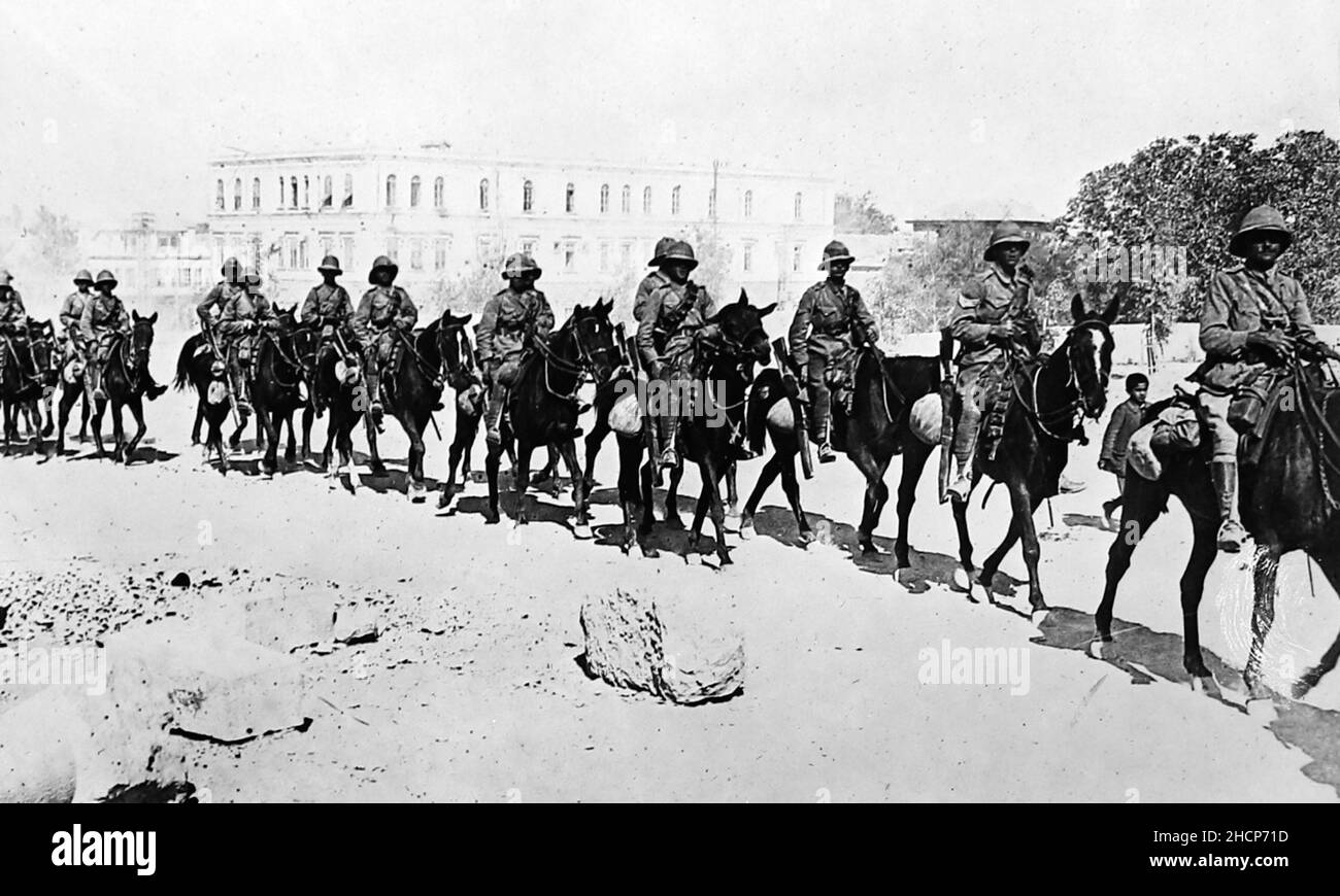 Britische Yeomanry in Damaskus während des Ersten Weltkriegs Stockfoto