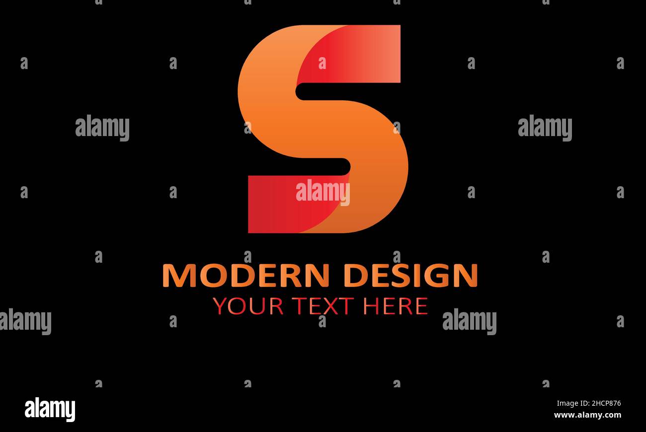 Alphabet s moderne Form abstrakte Monogramm Vektor-Logo-Vorlage Stock Vektor