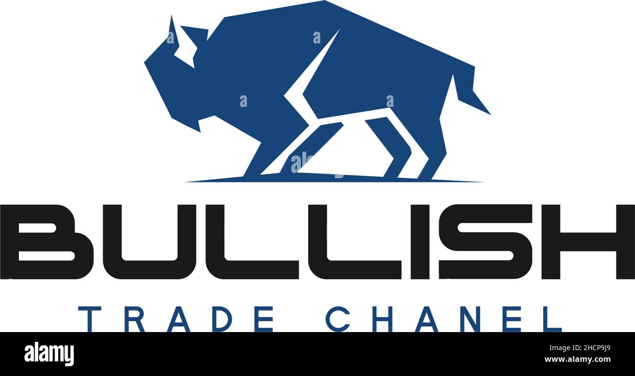 Modernes BULLISCHES Logo für den Handelskanal Stock Vektor