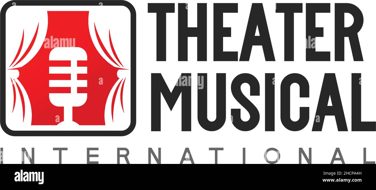 Modernes Design THEATER MUSIKALISCHE Stimme Logo-Design Stock Vektor