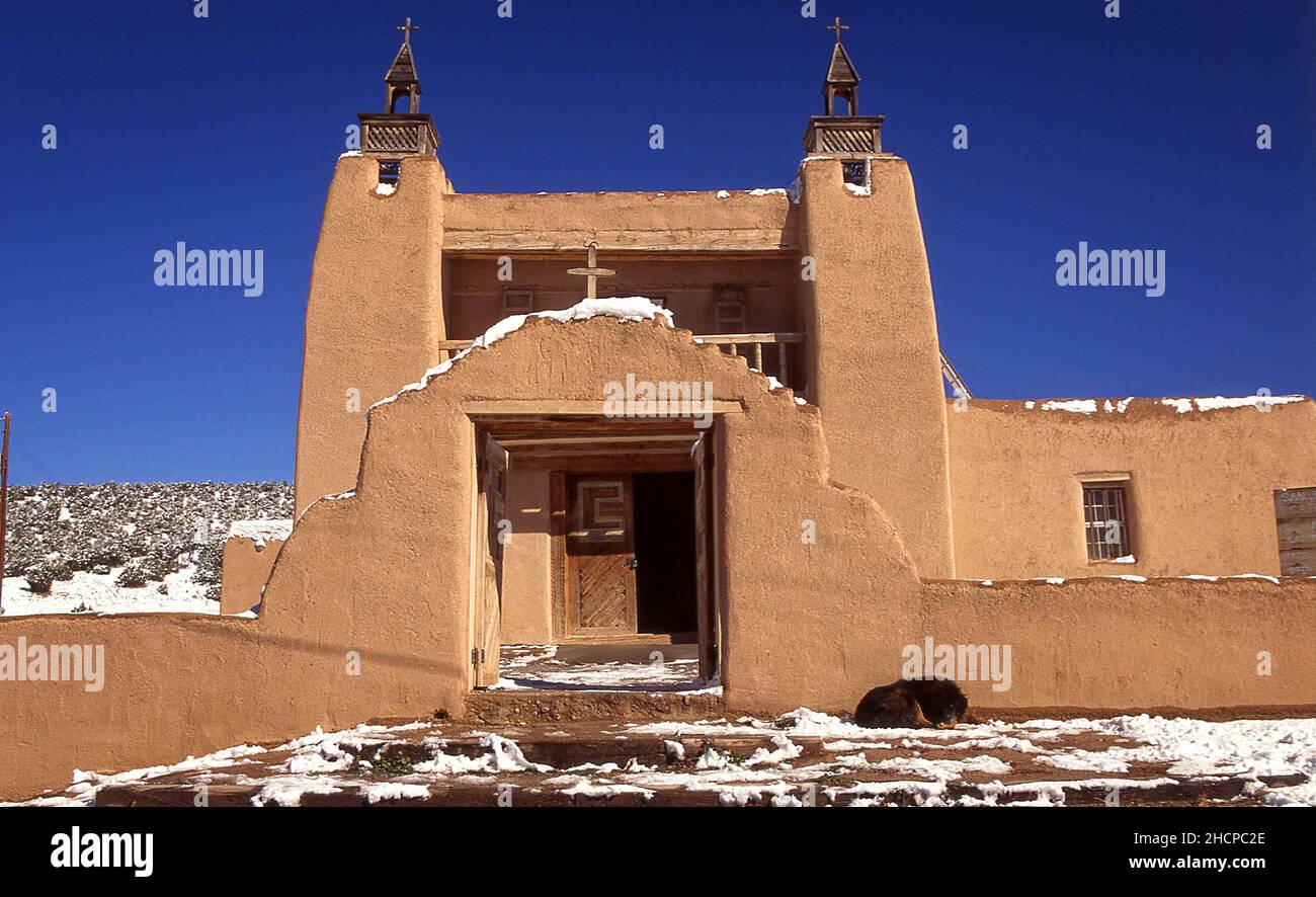 San Jose Garcia Kirche Las Trampas New Mexico USA Stockfoto