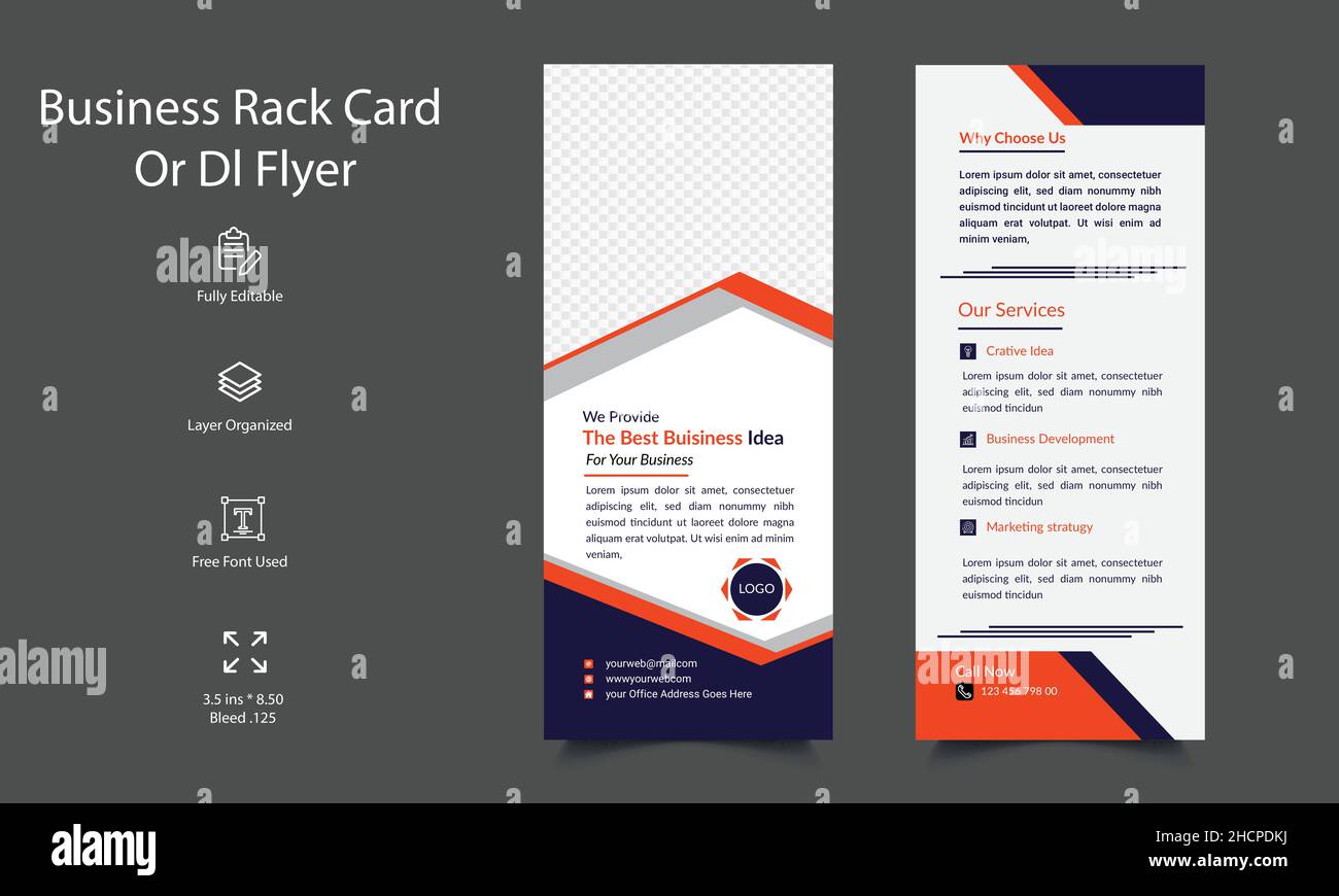 Digital Marketing Expert Rack Card Template Design Stock Vektor