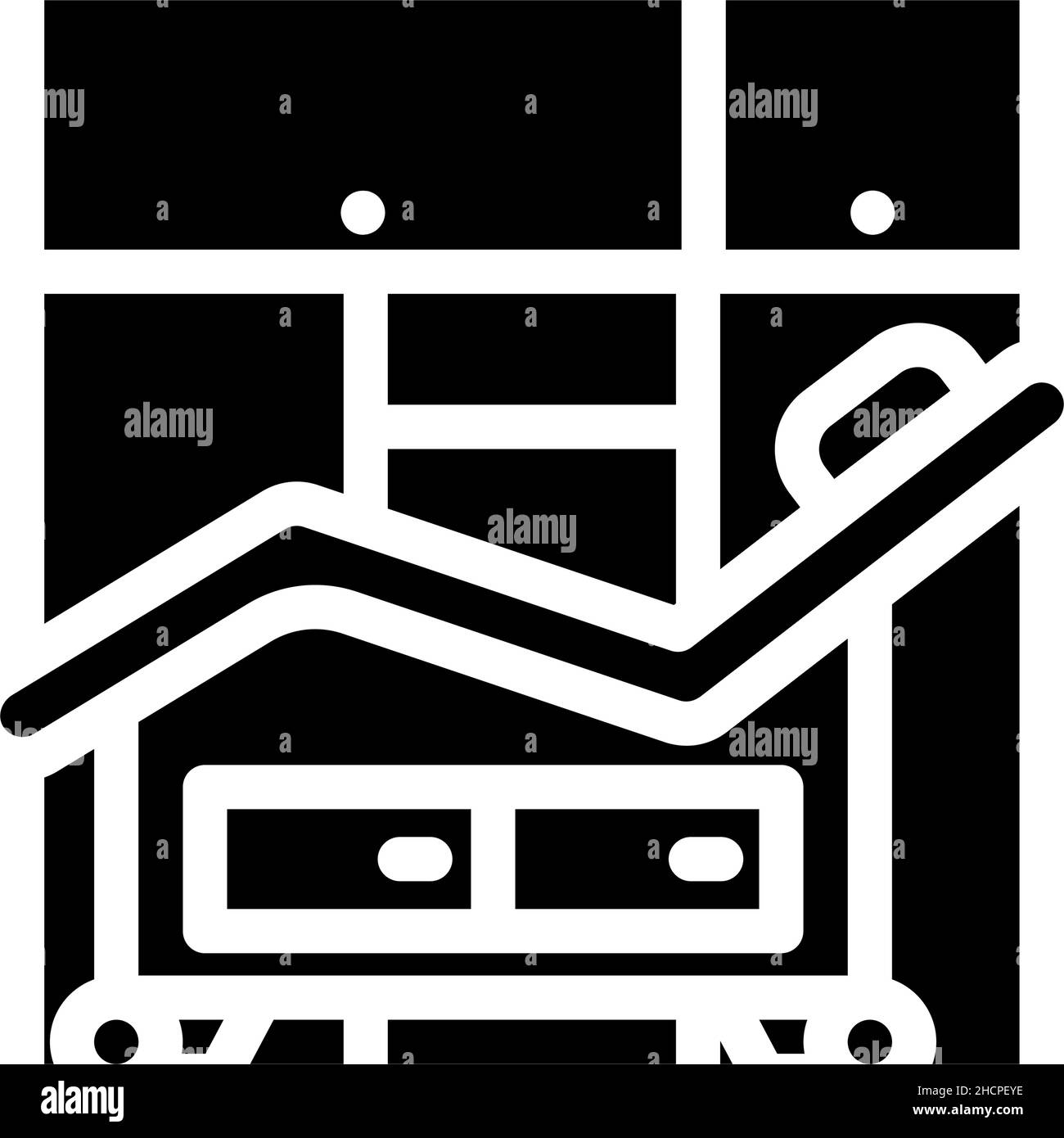Schönheit Salon Glyphe Symbol Vektor Illustration Stock Vektor