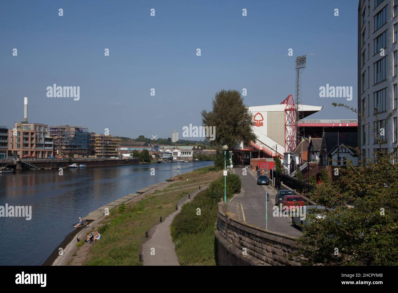 Nottingham Forest City liegt in West Bridgford am Trent River in Großbritannien Stockfoto