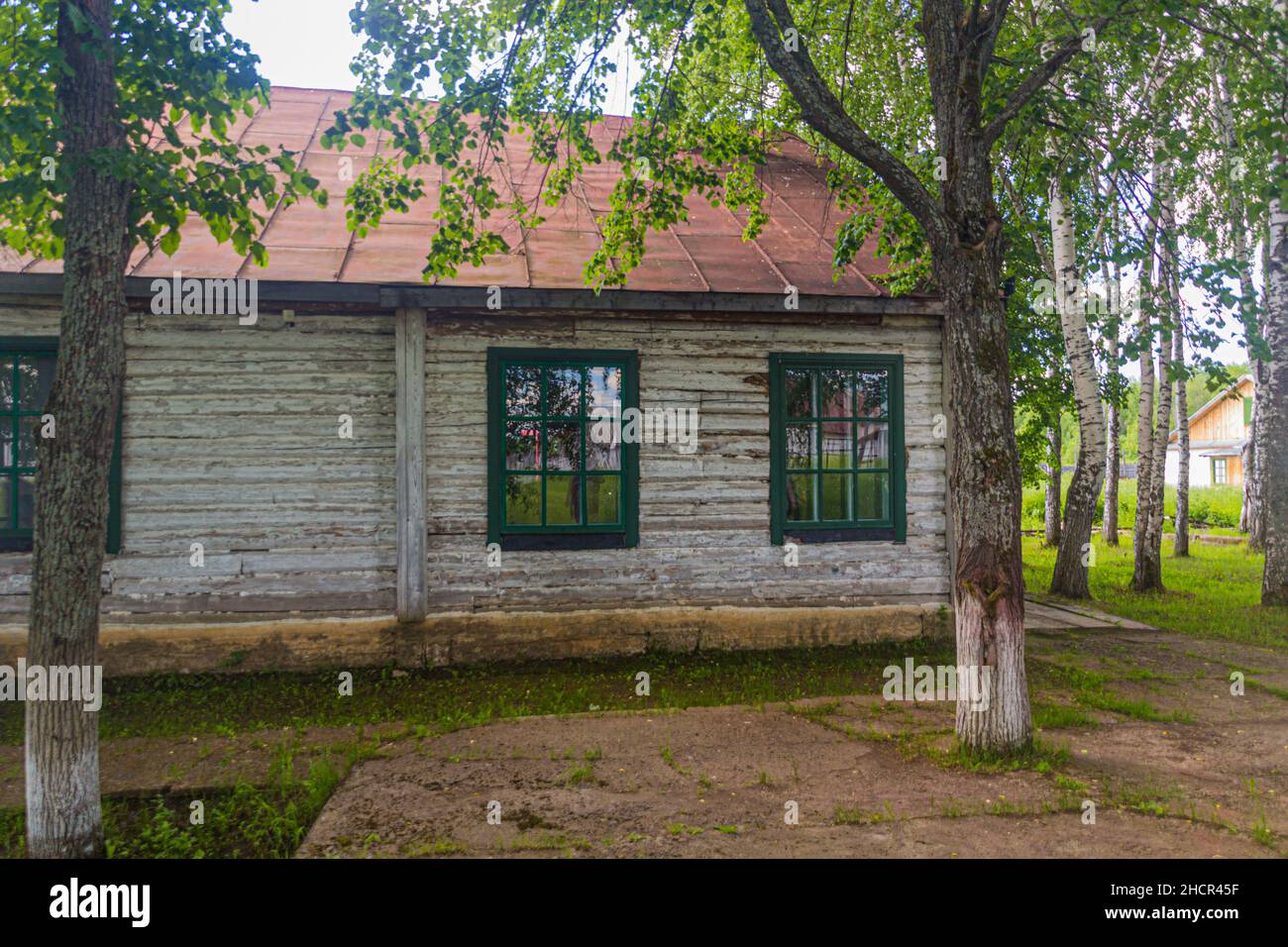 Gebäude im Museum der Geschichte der politischen Repression Perm-36 Gulag Museum , Russland Stockfoto