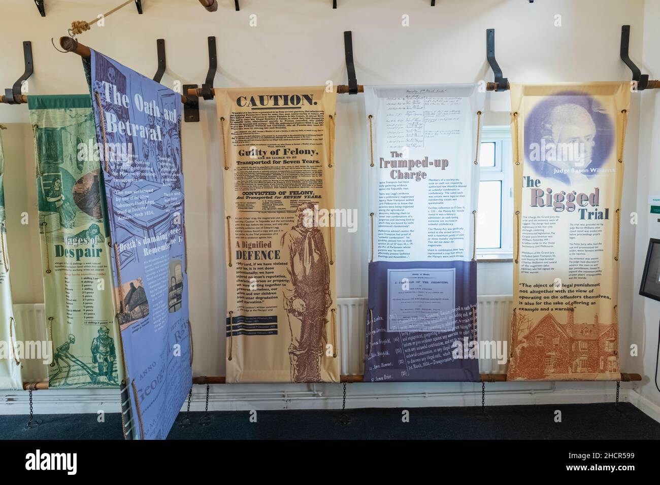 England, Dorset, Dorchester, Tolpuddle, Innenansicht des Tolpuddle Martyrs Museum Stockfoto