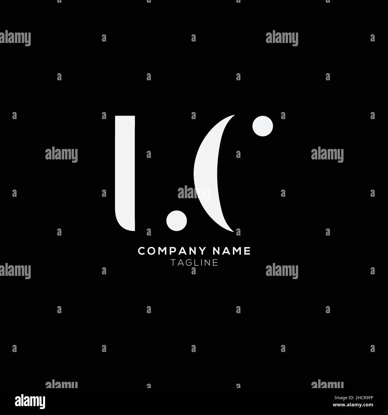 Kreatives modernes LC-Buchstaben Business Logo Design Alphabet Symbol Vektor-Symbol. Kreative, elegante LC-Logo-Vorlage. Stock Vektor