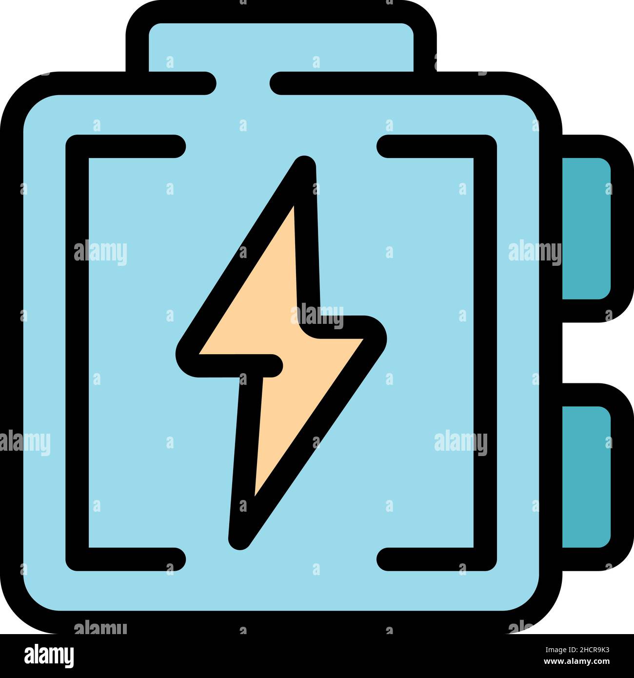 Symbol für das elektrische Bedienfeld. Kontur elektrische Panel Vektor Symbol Farbe flach isoliert Stock Vektor