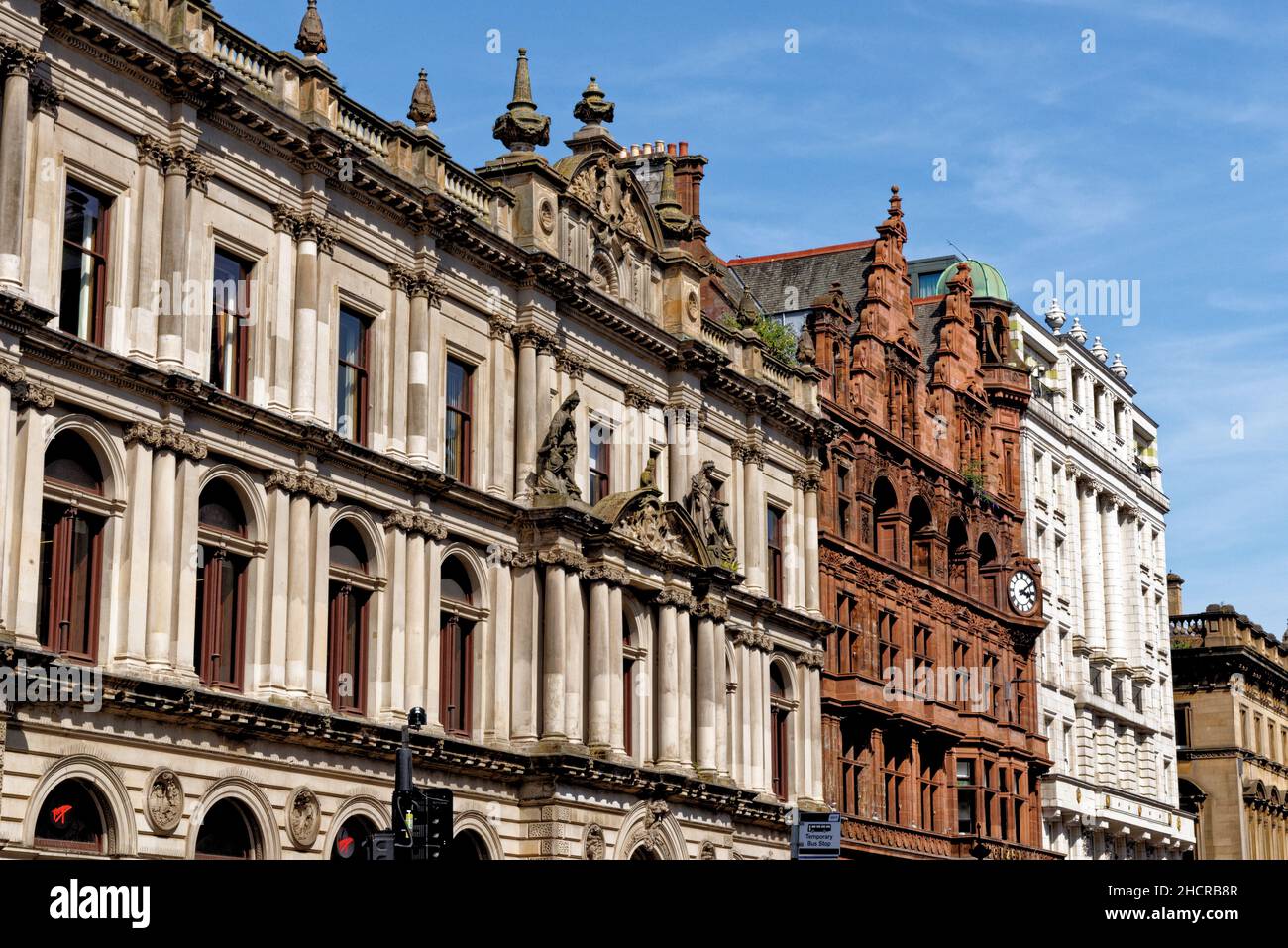 Beeindruckende Gebäude im Stadtzentrum, Glasgow, Schottland, Vereinigtes Königreich - 23rd. Juli 2021 Stockfoto