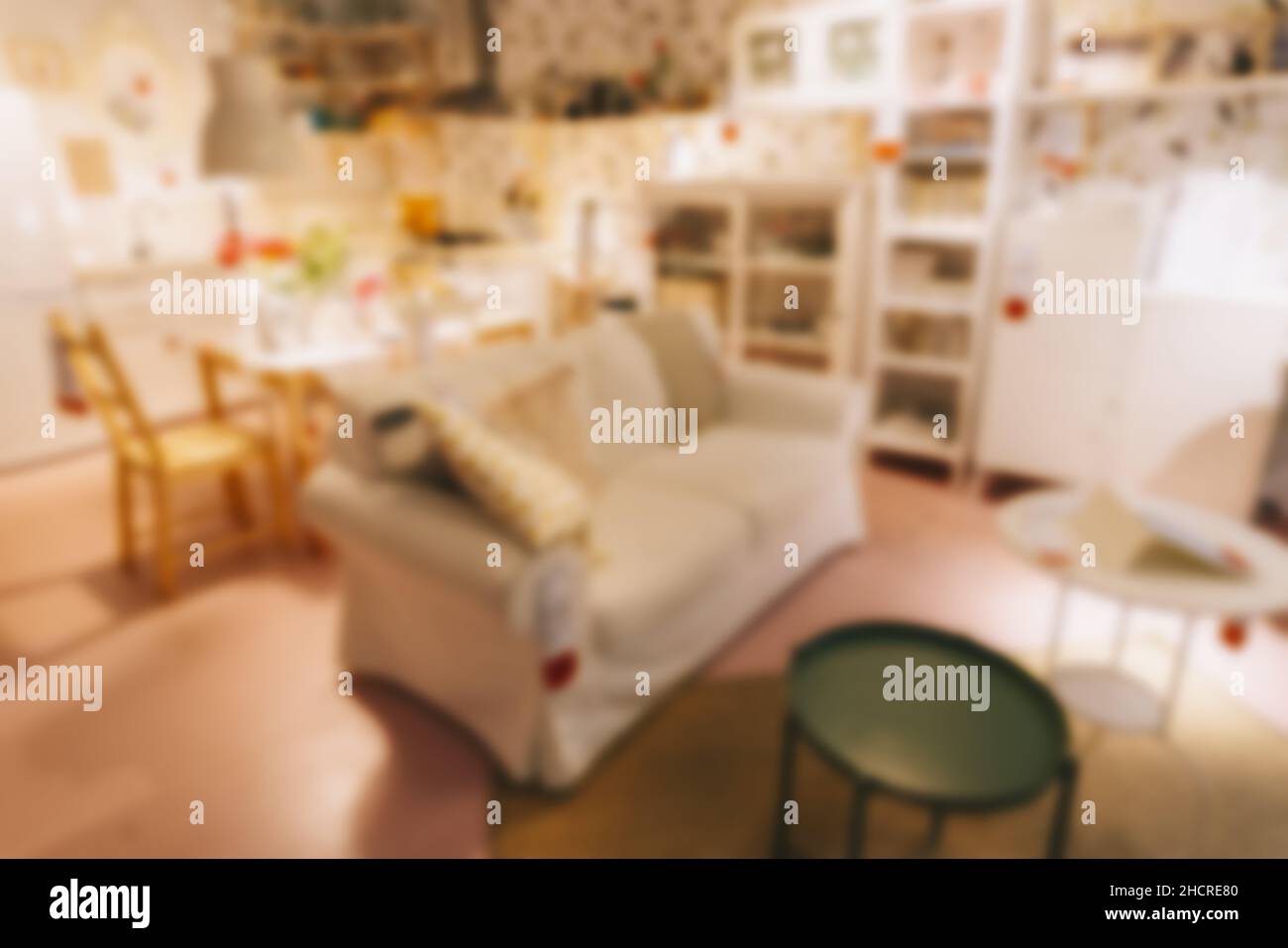 Bokeh Home Innenraum Hintergrund Stockfoto