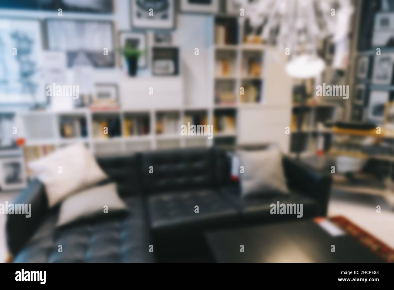 Bild des modernen Wohnzimmer Interieur zu verwischen Stockfoto