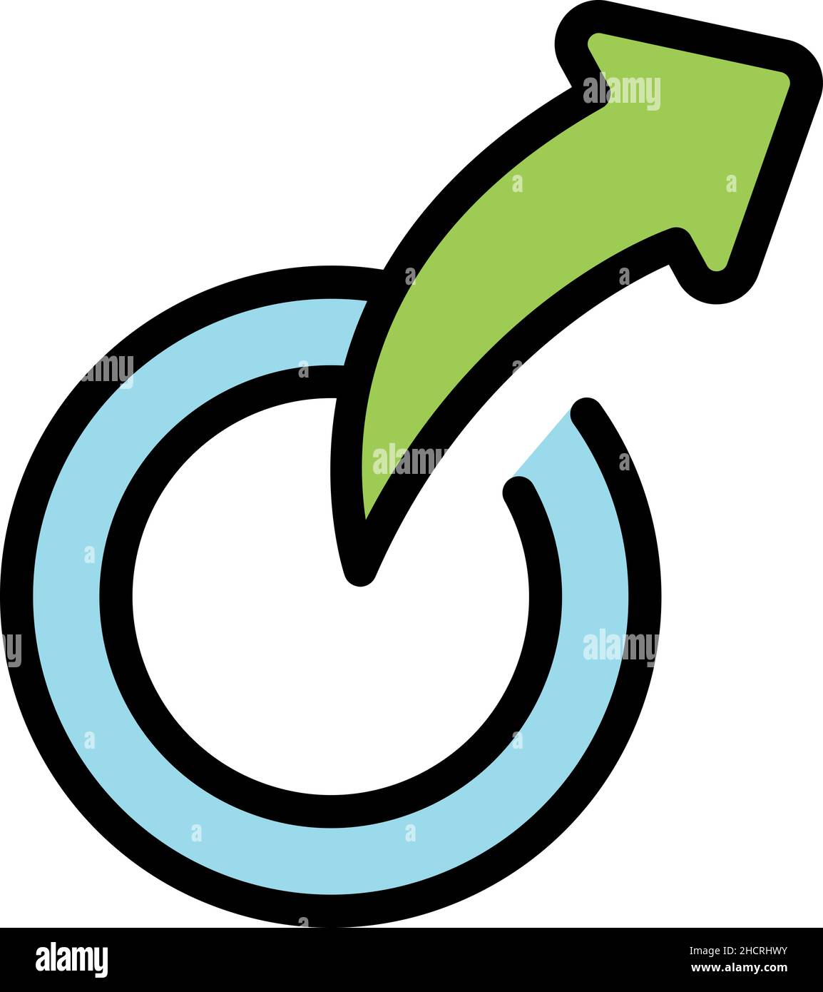 Symbol für die Schaltfläche „Antworten“. Kontur reagieren Taste Vektor Symbol Farbe flach isoliert Stock Vektor