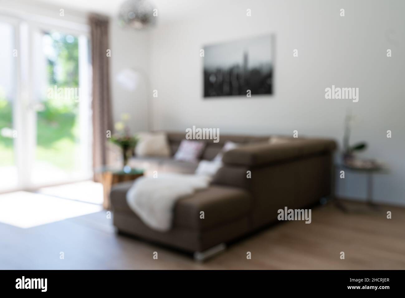 Abstrakt Weichzeichnen Wohnzimmer Hintergrund Stockfoto