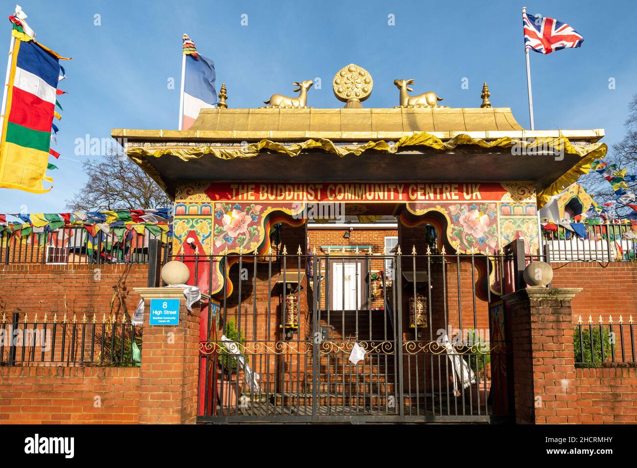 Das Buddhistische Gemeindezentrum in Aldershot, Hampshire, England, Großbritannien Stockfoto