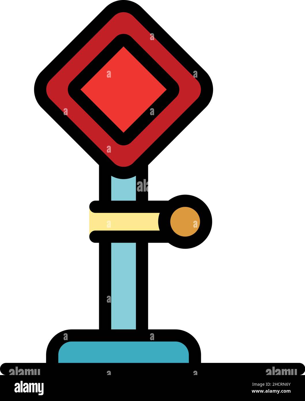 Symbol für Bahnanzeige. Kontur Bahnanzeige Vektor Symbol Farbe flach isoliert Stock Vektor