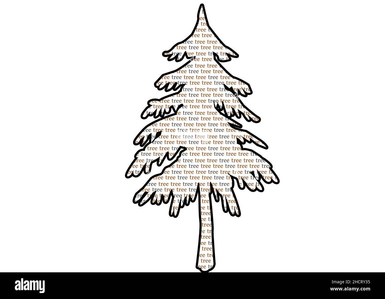 Weihnachtsbaum Form Hintergrund für die Dekoration. Stockfoto