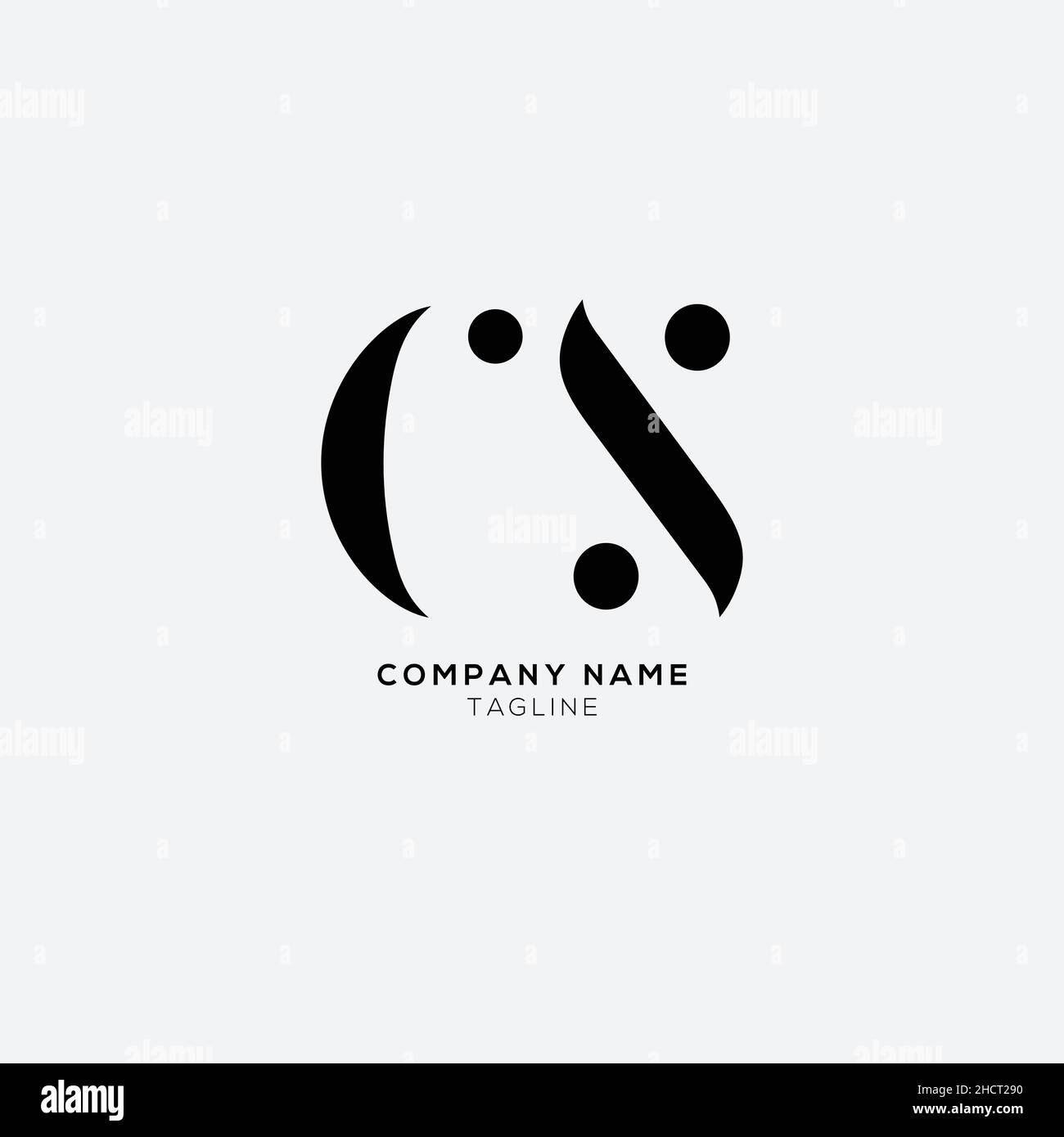 Kreatives modernes CS-Buchstaben Business Logo Design Alphabet Symbol Vektor-Symbol. Vorlage für das kreative, elegante CS-Logo. Stock Vektor