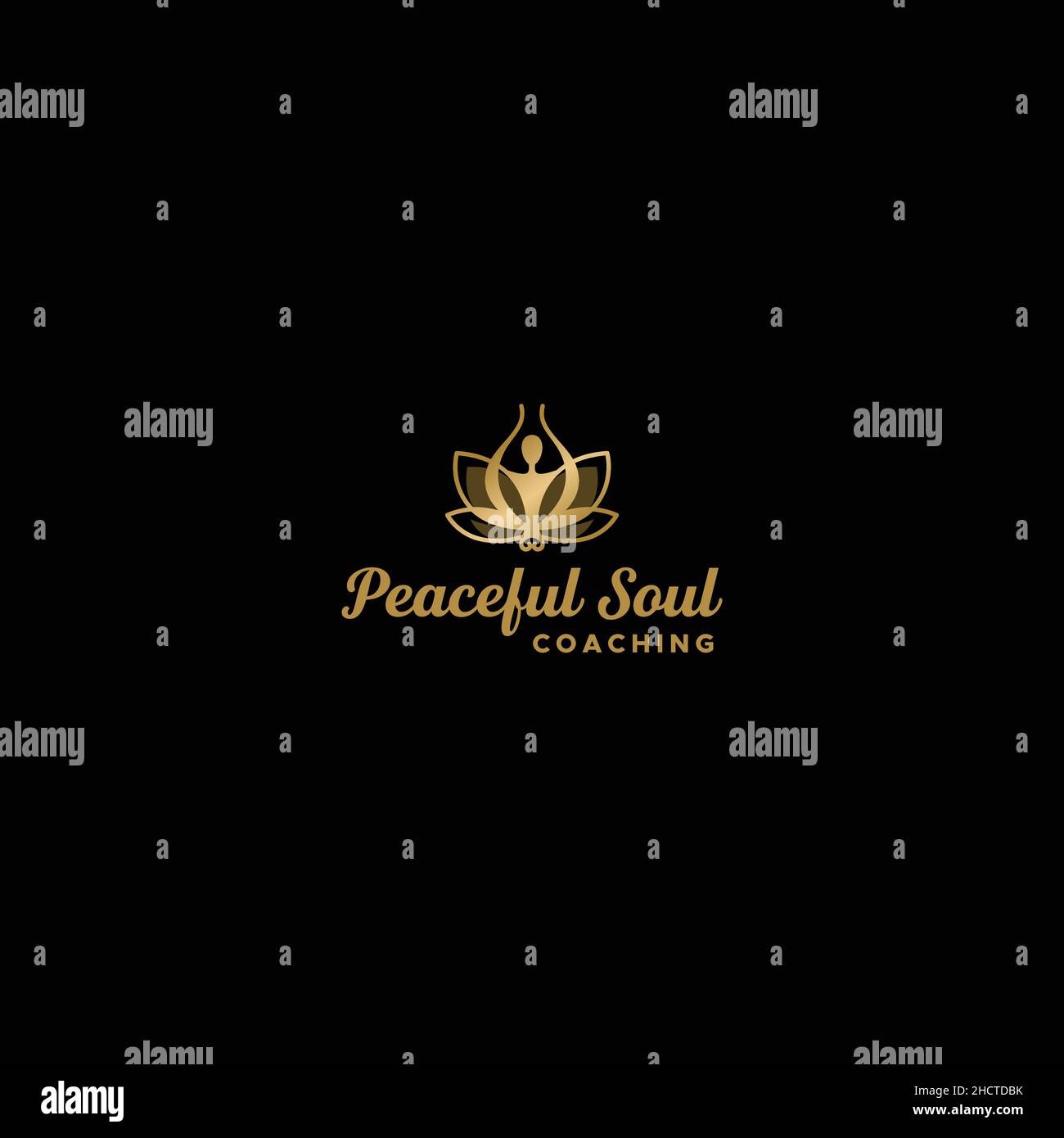 Modernes, schlichtes Design, RUHIGES SOUL-Logo Stock Vektor